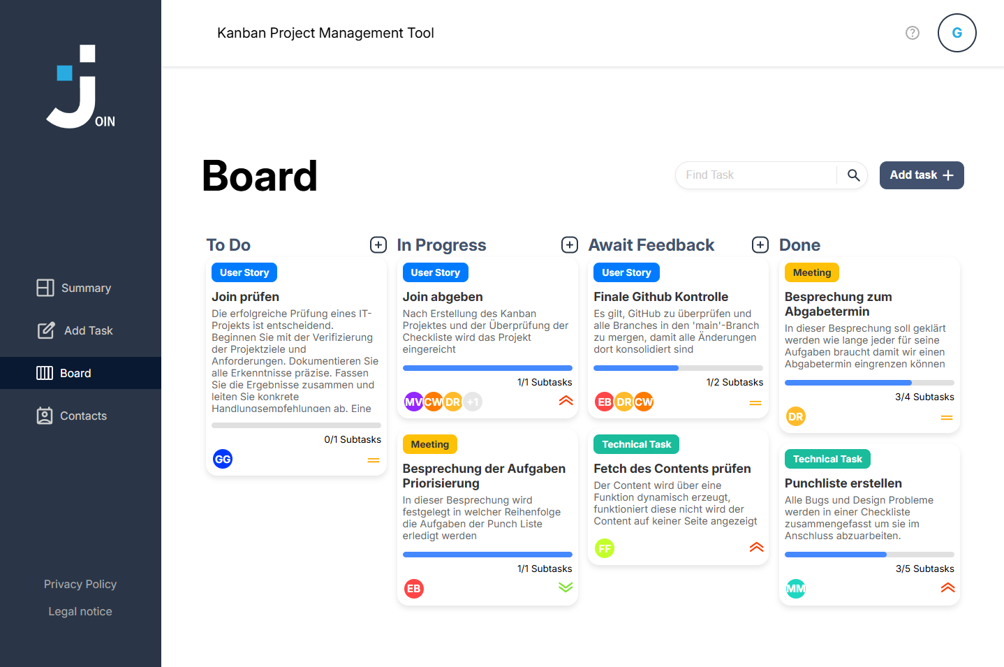 Join Project Screenshot